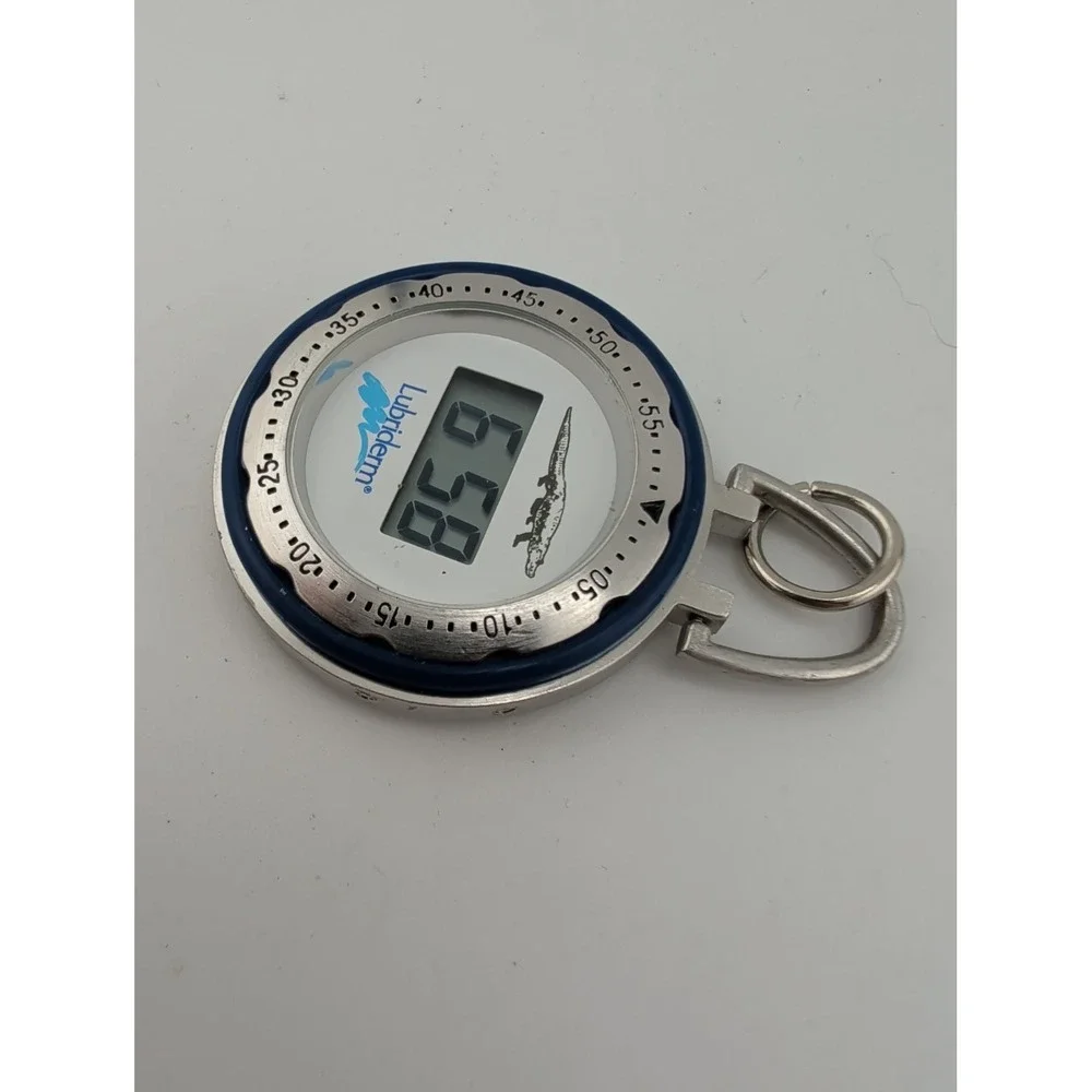 Lubriderm Digital Promotional Watch White Dial Silver 44mm Case- New Battery